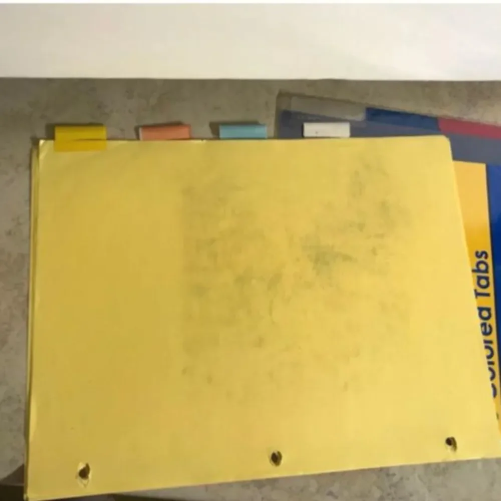 Colorful Binder Tab Dividers